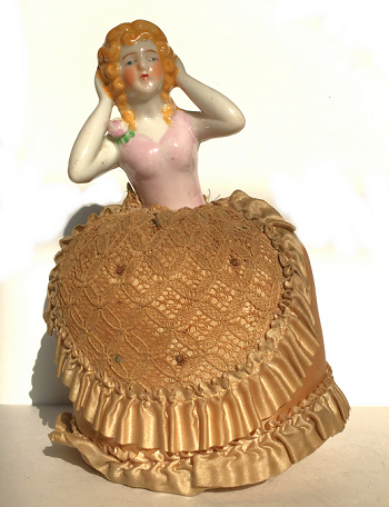 Porcelain Half Doll Pin Cushion