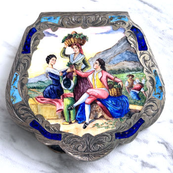 Italian Sterling Vermeil Compact