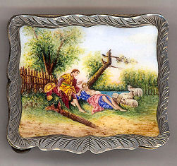 Italian Sterling Vermeil Compact