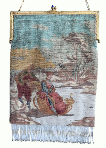 French Steel-Beaded Purse