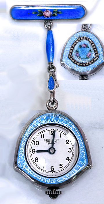 Bucherer Enamel Guilloche Watch