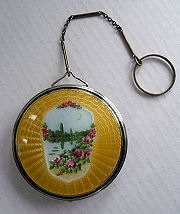 F & B Scenic Enamel Guilloche Compact