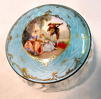 Figural Enamel Guilloche Powder Jar