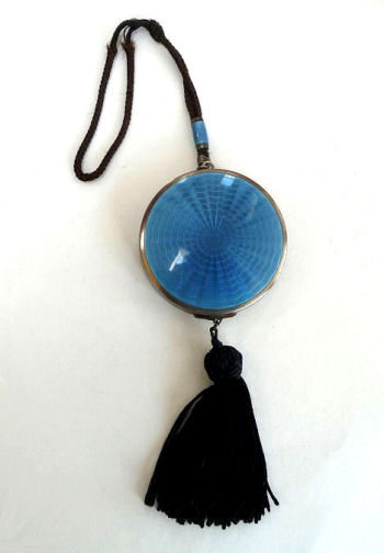 Sterling Silver Enamel Guilloche Tango