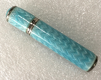 Sterling Silver Enamel Guilloche Perfume