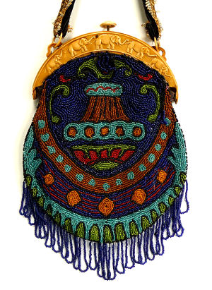 Elephants Beaded Purse