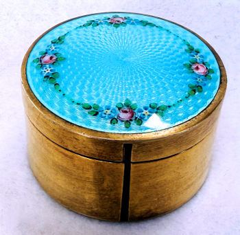 Enamel Guilloche Stamp Holder