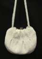 White Beaded Purse - WalBorg - CUTE Design!