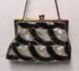 Black & White Tiny Beaded Deco Design Purse