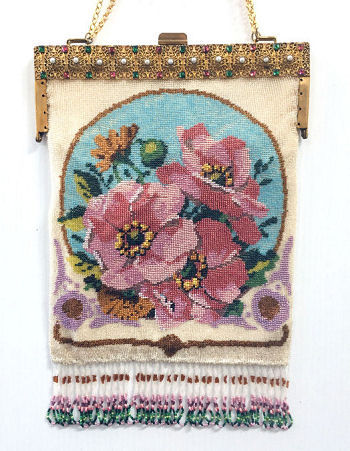 Floral Beaded Purse