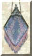 Pastel Pink and Blue Diamond Shaped Beaded Purse