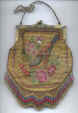 Double Figural Bird Purse with Lavish Multi-tone Lattice Fringe and Jeweled Enameled Frame