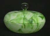 Czech Art Glass Puff Box