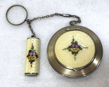 R and G Co. Sterling Enamel Guilloche Tango