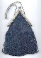 Cobalt Blue Beaded Opera Purse
