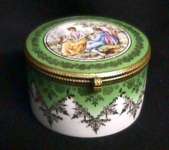 Czech Figural Porcelain Powder Box