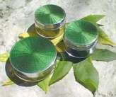 Green Enamel Guilloche Dresser Set