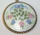 Lovely Floral Enamel Guilloche Pendant Compact