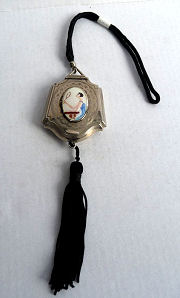 Figural Enamel Guilloche Compact