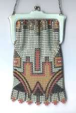 Whiting and Davis Scenic Deco "Skyline" Mesh Purse