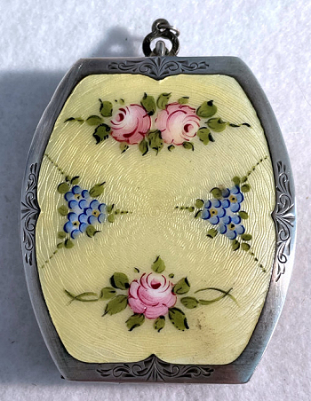 Sterling Silver Scenic Enamel Guilloche Vanity