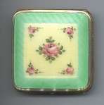 RK Co. Aqua Green Enamel Guilloche Compact