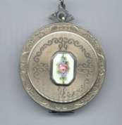 $ and G 14K White gold Vanity Compact