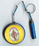 F and B Sterling Silver Flower Basket Tango Compact/Lipstick