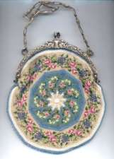 Romantic Victorian Piecrust Purse w/ Winged Griffin Figural German Silver Frame