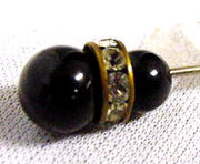 Jet Jeweled Hatpin
