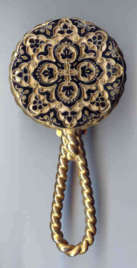 French Filigreed Hand Mirror Compact