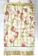Rare Floral French Steel-Beaded Purse - Great Colors!