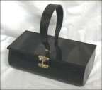 Jet Black Lucite Purse by Florida Handbags