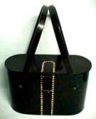 Black Jeweled Lucite Purse