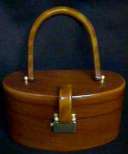 Gilli Triple-Tier Butterscotch Catalin Purse with Mirror